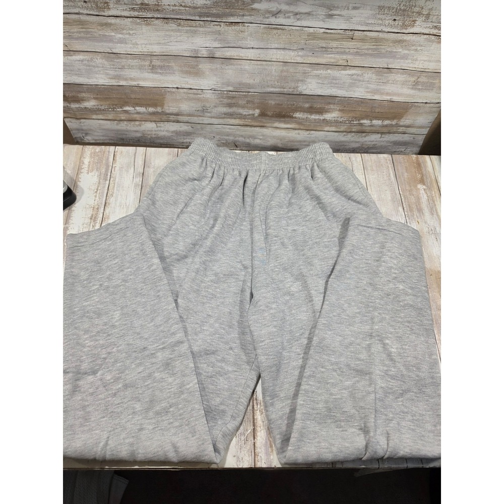 Jaclyn Smith Sport Womens Gray High Waist Fleece Sweatpants Pockets Medium NWT